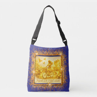 Goud Amsterdam Gebogen Bruggen Charme Crossbody Tas