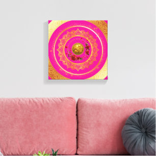 Goud Amsterdam Gebogen BrugUitgerekte Canvasprint Canvas Afdruk