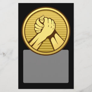 Goud armworstelen flyer