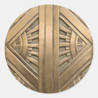 goud, art nouveau, art deco, , chic, elegant ronde sticker