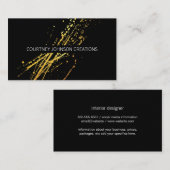 Goud artistiek expressief visitekaartje (Voorkant / Achterkant)