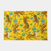 Goud Aziatisch Tijger Patroon Deurmat (Voorkant)
