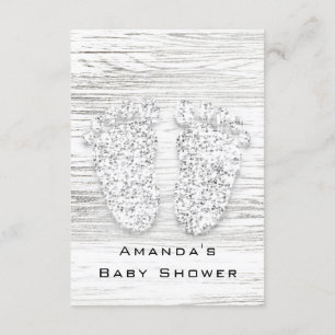 Goud Baby shower Voet Wood White Boy Kaart