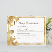 Goud Baby Toewijdingscertificaat, Doop (Staand voorkant)