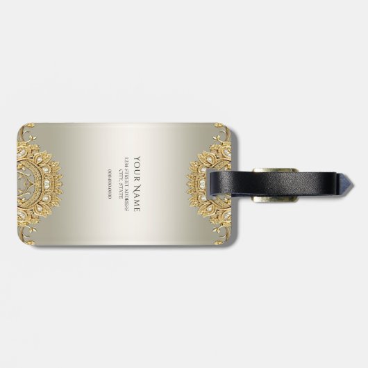 Goud  Bagagelabel (Achterkant horizontaal)