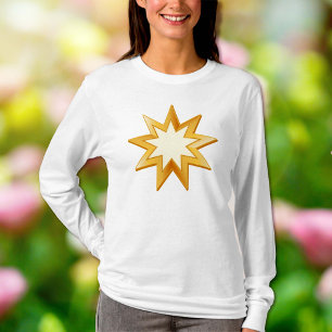 Goud Baha'i symbool T-shirt