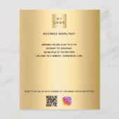 Goud bedrijfs logo qr code instagram aangepaste te flyer (Voorkant)