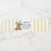 Goud beer met etiketten met ballonflesjes van baby (Enkel label)