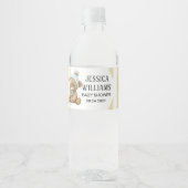 Goud beer met etiketten met ballonflesjes van baby (Voorkant)