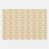 Goud Beige Eid Adha Mubarak Kaaba Schaap Inpakpapier Vel (Voorkant)