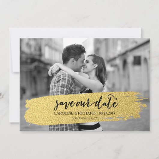 GOUD | BEWAREN VAN DE DATUM SAVE THE DATE (Voorkant)