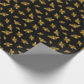 Goud bijenpakpapier cadeaupapier (Hoek)