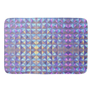 Goud, Blauw en Paars Iridiserend Geometrisch 2 Badmat
