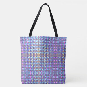 Goud, blauw en Paarse iriserende geometrische 2 Draagtas