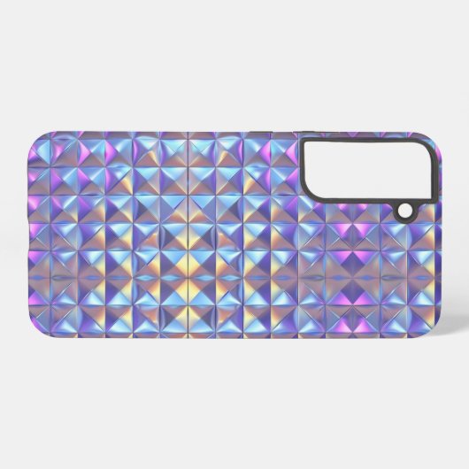 Goud, blauw en Paarse iriserende geometrische 2 Samsung Galaxy Hoesje (Achterkant horizontaal)