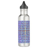 Goud, blauw en Paarse iriserende geometrische 2 Waterfles (Links)