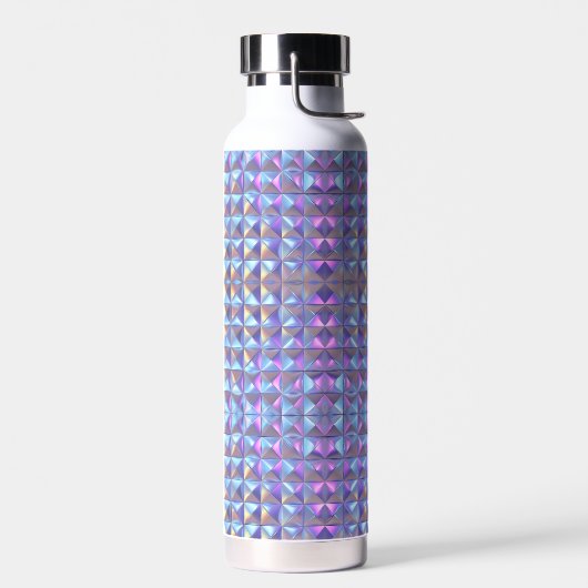 Goud, blauw en Paarse iriserende geometrische 2 Waterfles (Links)