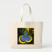 Goud Blauw Grote Tote Bag (Voorkant)