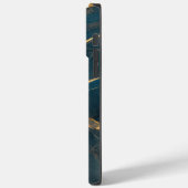 Goud Blauw Marmer Cool Case-Mate iPhone Case (Achterkant / Links)