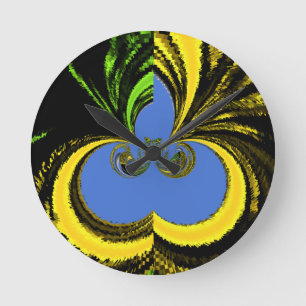 Goud Blauw Ronde Klok