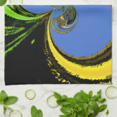 Goud Blauw Theedoek (Gevouwen)