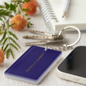 Goud & Blauwe Kleur Professionele Eenvoudige Moder Sleutelhanger (Voorkant Rechts)