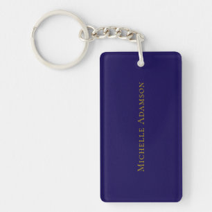 Goud & Blauwe Kleur Professionele Eenvoudige Moder Sleutelhanger