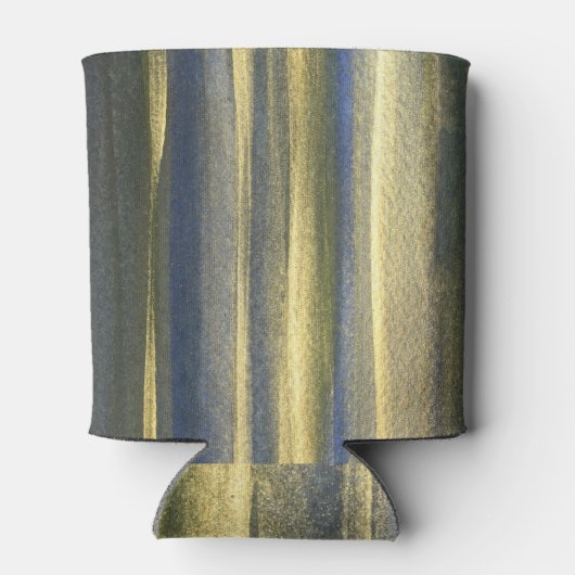 Goud blauwe lijnen Aangepaste Koelbox Blikjeskoeler (Achterkant)