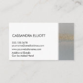 Goud Bleek blauw alcoholinkt Vloeibaar kunst Visitekaartje (Achterkant)