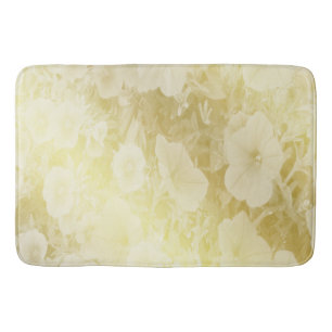 goud, bloem, fantasie, elegant, patroon, subtiel, badmat