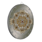 Goud  Bloemen Dartbord (Voorkant Links)