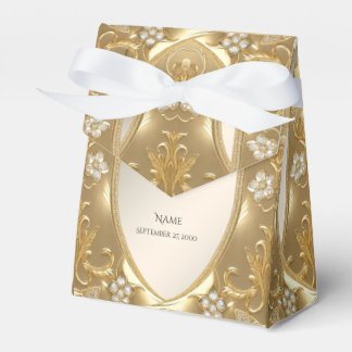 Goud  Bloemen Favoriet Box Bedankdoosjes