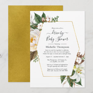 Goud Bloemen Geometrische Drive Door Douche Kaart