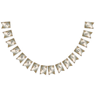 Goud Bloemen Lijst Bunting Flag Vlaggetjes