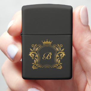 Goud Bloemen Lijst Kroon Monogram