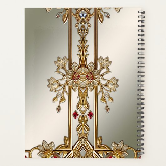 Goud Bloemen Lijst Planner (Achterkant)