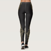Goud  Bloemen Mandala Design Leggings (Achterkant)