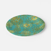 Goud Bloemen Mandalas Bruiloft Vrijgezellenfeest P Papieren Bordje (Gekanteld)