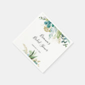 Goud Bloemen Tropisch groen Vrijgezellenfeest Servet (Hoek)