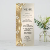 Goud Bloemenmenu Menu (Staand voorkant)