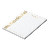 Goud, , bloempotlood notitieblok (Gedraaid)