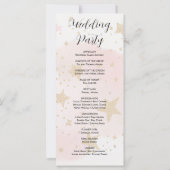 Goud, Blush & Off White Stars trouwprogramma (Achterkant)
