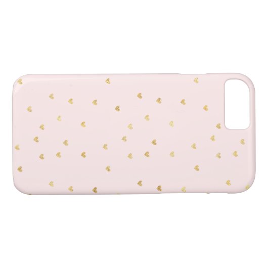 Goud Blush Roze Kleine Harten Case-Mate iPhone Case (Achterkant (Horizontaal))