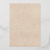Goud & Blush Wildbloemen Bruiloft Gouden Folie Uitnodiging (Achterkant)