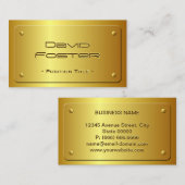 Goud Bord in reliëf Visitekaartje (Voorkant / Achterkant)
