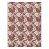 Goud Bourgogne Brons Roze Rood Wit Poinsettia Tafelkleed (Voorkant)