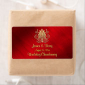 Goud Bourgondië Art Deco Party H Wijnlabel Etiket (Insitu)