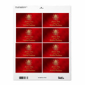 Goud Bourgondië Art Deco Party H Wijnlabel Etiket (Full Sheet)