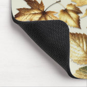 Goud Brons Bladeren Amandel Beige Glam Herfst Muismat (Hoek)