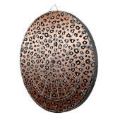 Goud Brons Luipaard Print Ombre Dartbord (Voorkant Rechts)